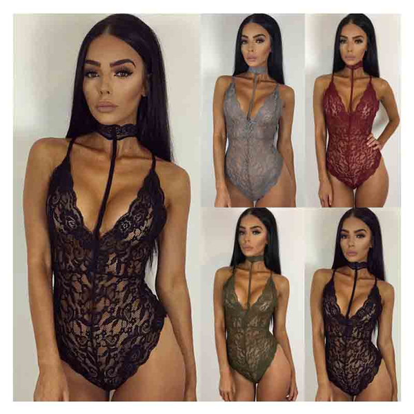 Danceyi Sexy Body Slings Onesies Sexy Lingerie Lace Perspective Dress One-Piece Uniform Suit Sexy Pajamas for Lady-a001