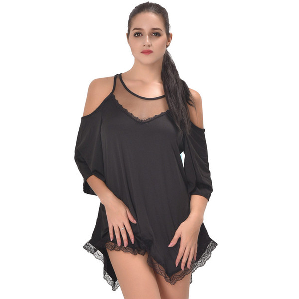 high quality lingerie plus size 7XXXL large big size nightgown lingerie see through fantasia home underwear porno pajamas women