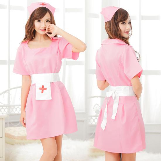 Sexy Lingerie sexy cosplay nurse uniform Pink Baby Doll Lace lenceria Pajamas set nuisette sexy nurse porno