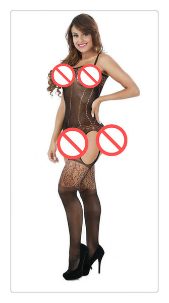 Sexy Lingerie Sexy Underwear Women sexy costumes hot Jacquard Fishnet Stockings Leotard Open Files Netting Mesh(64)