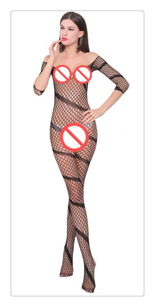 DHL Woman's lingerie sexy transparent conjoined Hollow Panty hose Exotic Apparel new style Lace fishnet temptation sexy bodysuits(58)