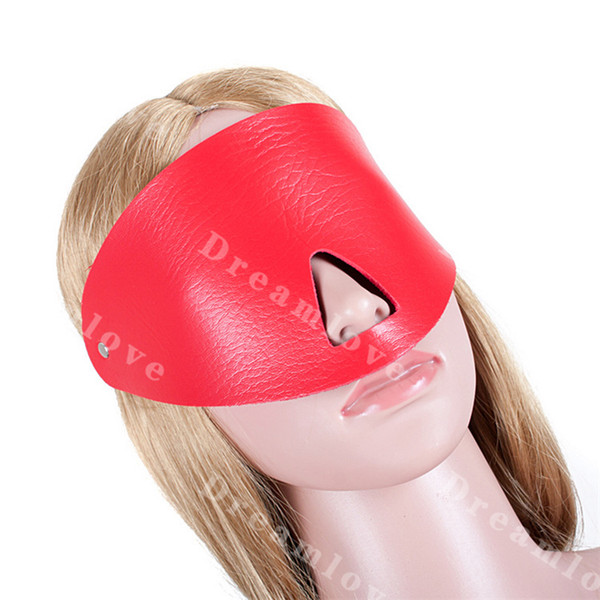 Faux Leather Face Mask Eye Patch Shade Mask Cover Blinder Blindfold Fetish Night Party Costume