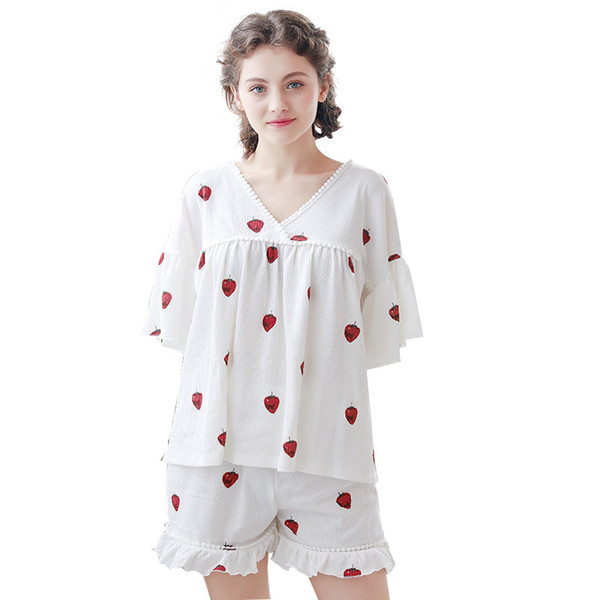 Women 2018 Fashion Pajamas Women Summer Lady Print Sexy Pajamas Women Cute Pajamas Set Sexy Underwear