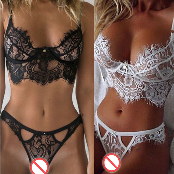 Hot Fashion Woman Female Sexy Lingerie Lace Dress Sexy Bra G-string Underwear Set Alluring Sleepwear Mightwear