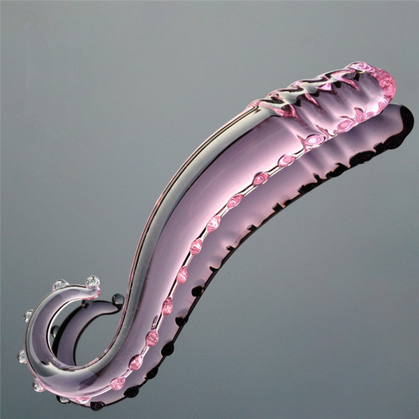 NEW Pink Pyrex glass dildo artificial penis crystal fake anal plug prostate massager masturbate Sex toy for adult gay women men