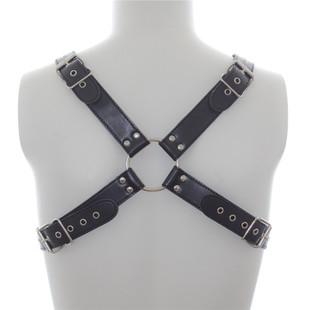 Black PU Leather Sexy Harness Men Restraints Bondage Toys ,Erotic Adult Sex Toys For Man, Chest Straps Belt Fetish Sex Products