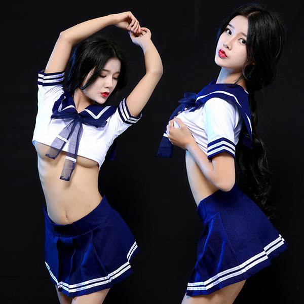2019 new sexy underwear sex fun suit pure student wear student uniform suit temptation stage costume