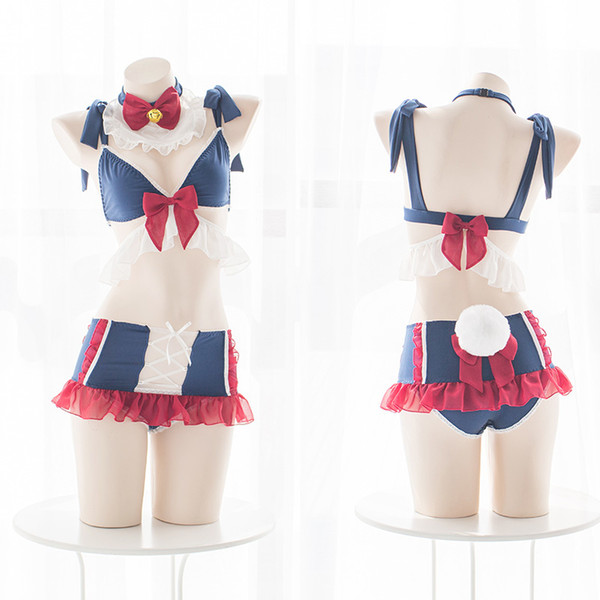 Womens Sexy Costume Lolita Cute Snow White Uniform Kawaii tail underwear Temptation Erotic Underwear Costume Cosplay