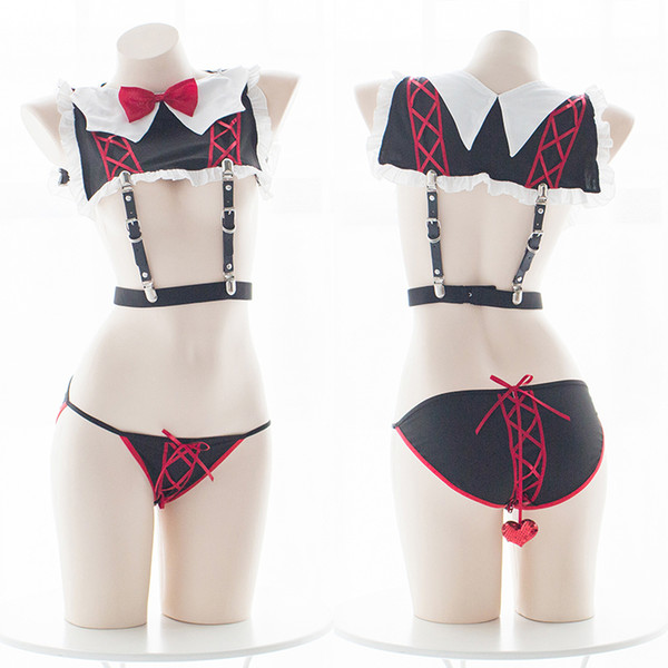 Womens Sexy Anime Cosplay Lingerie Lolita Cute Catgirl Costume Micro Bikini Set Kawaii Bra And Panty With Garter Clowns & Circus