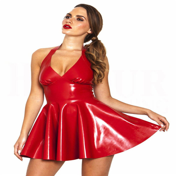 PVC imitation leather dress 5 yards paint leather skirt night show costumes