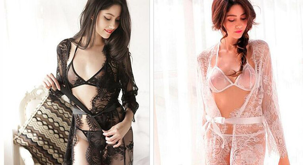 New sexy lingerie ladies sexy lingerie temptation new summer pajamas set sexy transparent lace European and American nightgown