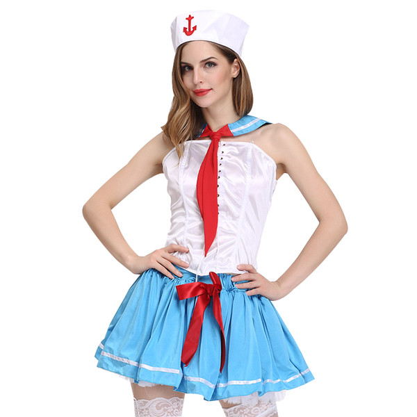 Female Sexy Uniform Costumes Set Navy Sailors Cosplay Lingerie Suit Erotic Performance Clothing Adult Club Apparel Sex Products