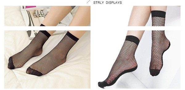 2017 Hot Selling 8 pairs Fashion Women Highly Stretchable Short Hosiery Ankle Socks Sexy Fishnet Solid Black Socks