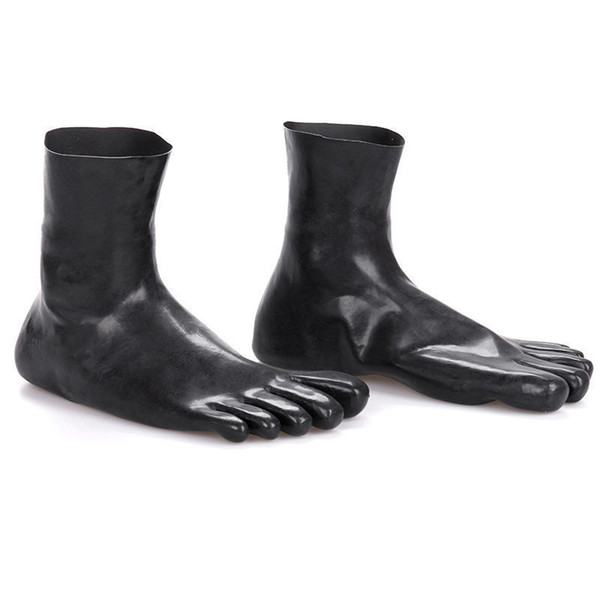 Sexy Latex Rubber Toe Socks Gummi 0.4mm Unisex Hosiery Toe Socks Black Popular