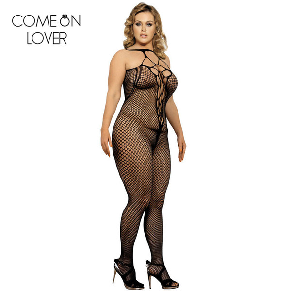 HE3126 Newest arrival hot transparent bodystocking women full body hollow black fishnet body stocking plus size sexy lingerie S926