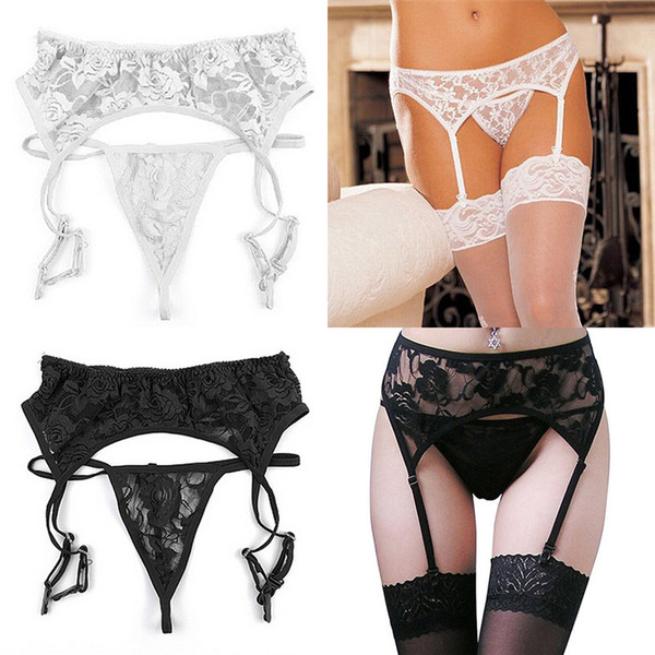 Lace Tighs High Stockings Erotic Lingerie Garter Pantyhose Sexy Stocking Set Women Hot Sheer Garter Belt Stockings