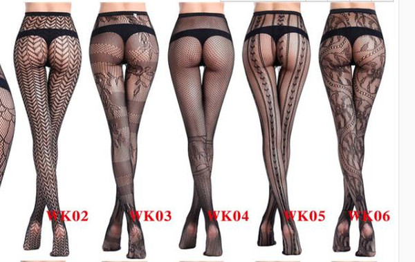 Foreign trade new jacquard opening pantyhose black net stocking sexy free fishing net stockings fun extreme temptation free shipping