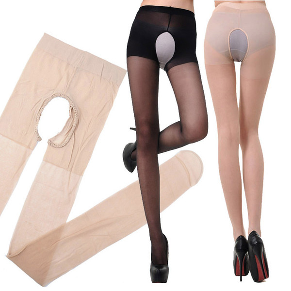 Fashion 1PC Sexy Elasticity Open Crotch Silk Stockings With Holes Women Tigthts Pantyhose S926