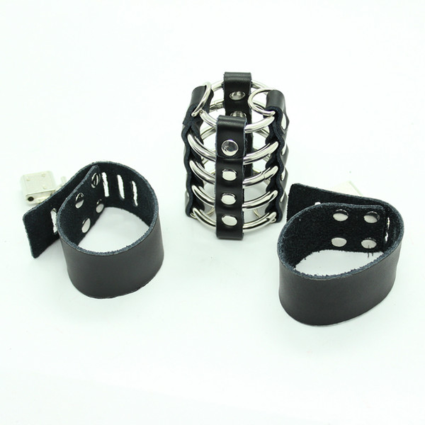 Black Bdsm Men Penis Ring Metal Erotic Toys for Couples Gay Fetish Bondage Restraints Time Delay Premature Ejaculation Sex Accessories Hot