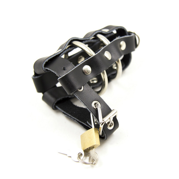 Leather Penis Ring Metal Erotic Toys for Sex Men Bdsm Bondage Restraints Sex Games Time Delay Premature Ejaculation Gay Fetish Cock Ring