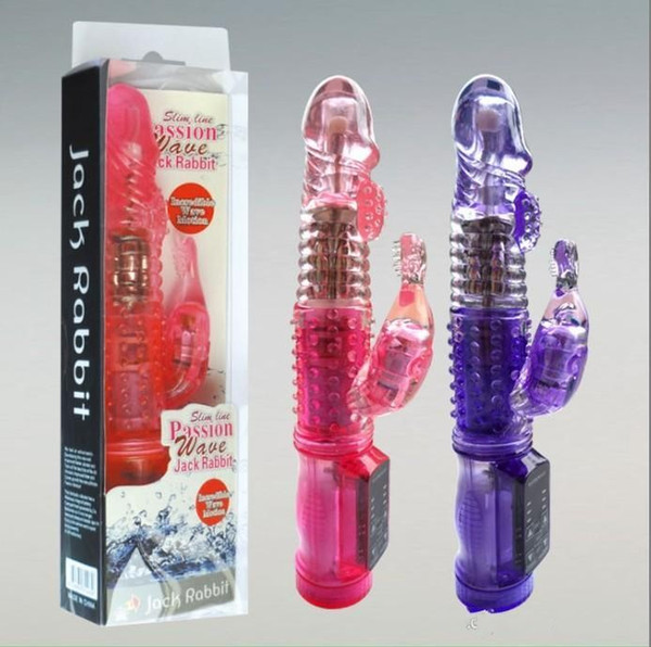 Jack Rabbit Vibrators,12 Speeds Waterproof G-Spot Vibrator,G-Spot Dolphin,Passion Wave Rabbit,Adult Sex Toy Purple Pink