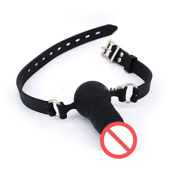 Open Mouth Gag Silicone Ball Gag Sex Toys Bondage Restraint Dildo Gag Adult Game Oral Fixation Sex Product