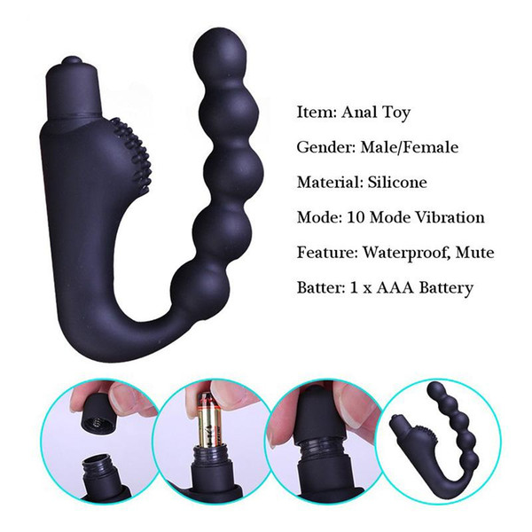 Adjustable Speed Prostate Massager Anal Plug Vibrator Stimulator Sex Toy for Men Women G-Spot Masturbator Orgasm Easily