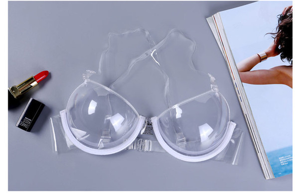 2018 hot sexy transparent bra invisible bra plastic underwear Sexy Underwear wholesale DHL shipping