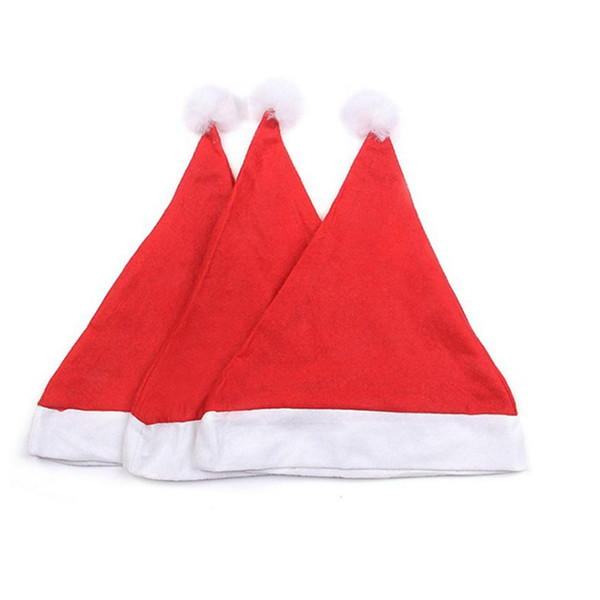 Christmas Santa Claus Hats Red And White Cap Party Hats For Santa Claus Costume Christmas Decoration for kids adult Christmas Hat