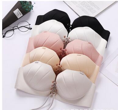 Women Sexy Push Up Mermaid Bra No Steel Shell Chest Paste Silicone Strap Women Bra Adjustable Underwear Free ship