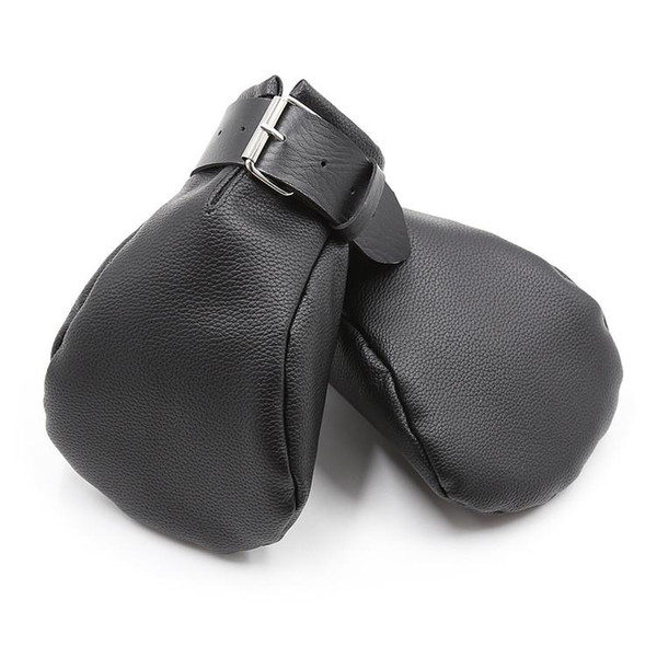 PU Leather Bondage Mittens Lockable Gloves Dog Paw Palm Hand Gloves Fist Mitts BDSM Fetish Adult Game Slave Sex Products