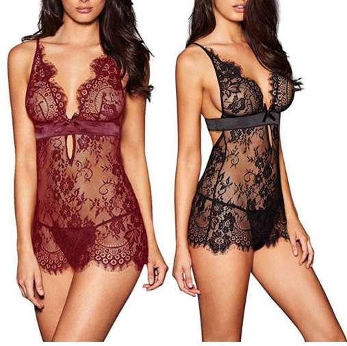 Hot Women Sexy Lace Dress Porno Lingerie Haltter Erotic Sexy Underwear Costumes Teddy Babydoll Transparent Sex Prosuct Plus Size