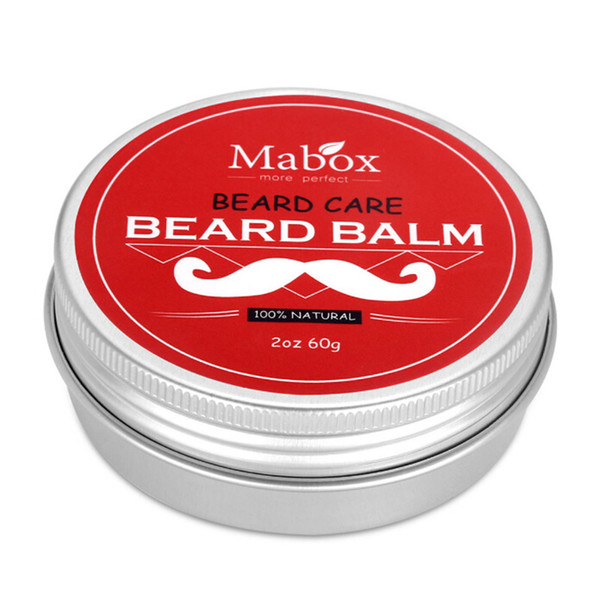 Hot Sale Mabox Natural Beard Care Beard Balm For Gentlemen 60g Natural Organic Moustache Wax For Whiskers Smooth Styling