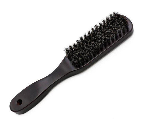 Wood Handle Boar Bristle Cleaning Brush Hairdressing Men Beard Brush Anti Static Barber Hair Styling Comb Shaving Tools 300Pcs