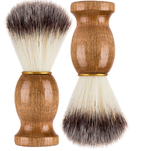 10pcs Shaving Brush Badger Hair Men Barber Salon Facial Beard Cleaning Appliance Shave Cleaner Tool Razor Brush Wood Handle