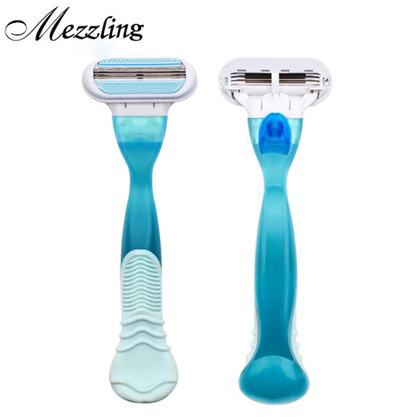 2016 Hot 1pcs Universal Replaceable Manual Plastic Woman's Trimmer Razor Handle for Triple Blades Quick Installation