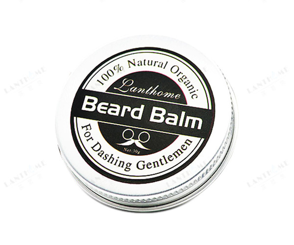 New Arrival Lanthame 100% Natural Organic Beard Conditioner Beard Balm For Dashing Gentlemen 30g Moustache Wax For Whiskers Smooth Styling