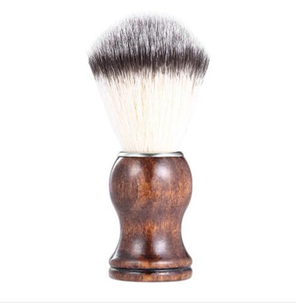 Men's gift shaving brush with wood handle synthtic hair daily cleansing tool kit with individual package,great for Salon/Barber use and home