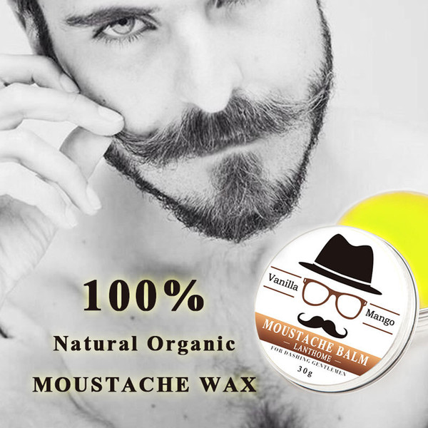 NEW 100% Natural Aftershave Beard Balm Moustache Wax for Styling Beeswax Moisturizing Smoothing Gentlemen Beard Care