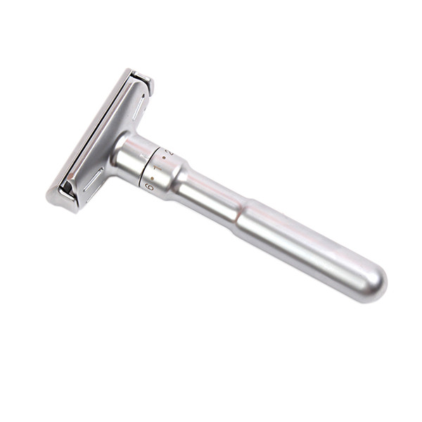 KEMEI Full Zinc Alloy Safety Razor For Men Adjustable 1-6 Files Close Shaving Classic Double Edge Razors 1 handle & 5 blades