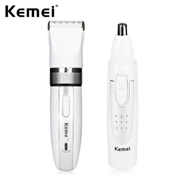 Kemei KM - 2172 2 In 1 Professional Washable Hair Trimmer Rechargeable Electric Hair Clipper Nose Ear Trimmer Cutting Machine