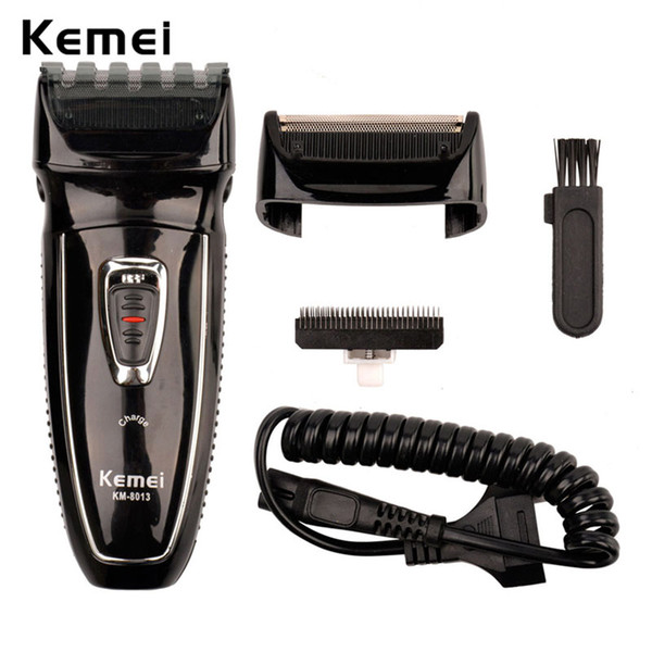 Mute Kemei Electric Reciprocating Shaver Shavers for Men Beard Shaving Machine Rechargeable Trimmer Razors Clipper+Battery G4850