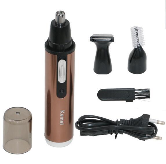 Kemei KM-6661 Multifunction Electric Nose Trimmer 3 In 1 Electric Vibrissae Device Cleaner Shaving and Hair Removal Razor