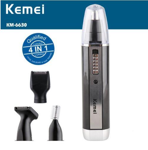 Kemei KM-6631 4in 1 Professional Electric Rechargeable Nose and Ear Hair Trimmer Face Hair Trimmer With Temple Cut For Men