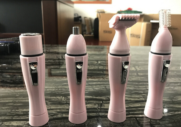 NEW ARRIVAL 4in1 WOMEN'S CLIPPERS AND TRIMMERS charging mode TRIM YOUR ARMPIT HAIR NASAL HAIR LEG HAIR AND SO ON FREE SHIPPING