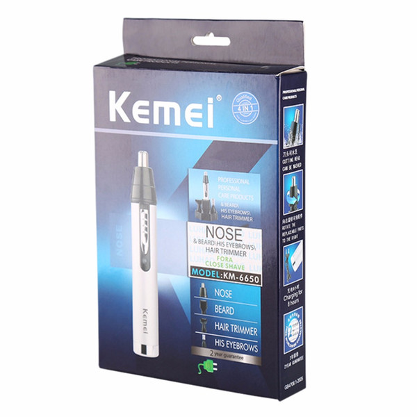 KeMei Professional Men Electric Nose Ear Hair Trimmer Painless Women Trimming Eyebrows Beard Hair Clipper Cut Shaver