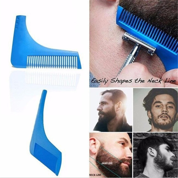 Beard Shaping Tool Mens Useful Beard Trim Template Hair Cut Hair Molding Trim Template Combs Beard Modelling Tool