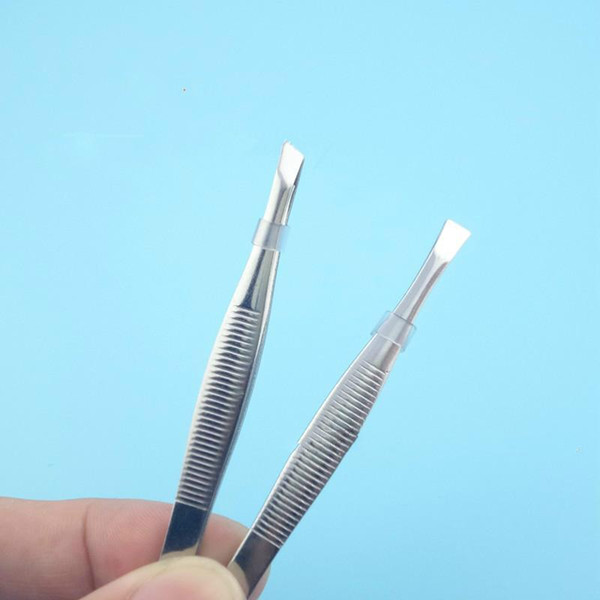 wholesale high quality stainless steel tweezers/ nippers/ pliers flat / oblique tips for option PVC bag packing