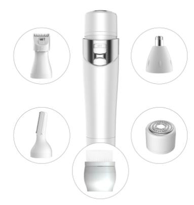 5 in 1 USB rechargeable Lady shaver facial hair removal