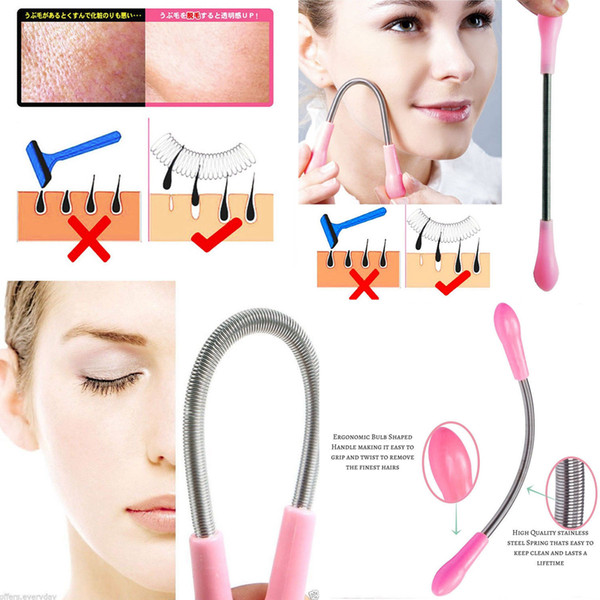 Face Facial Hair Spring Bend Remover Epilator Stick Hair Removal Threading Tool Beauty Makeup Tools Skin Care AAA308